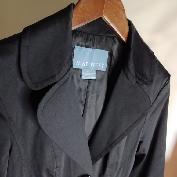 Nine West Elegant Dress Coat for Women Black with 2 pockets - Picture 4 of 10